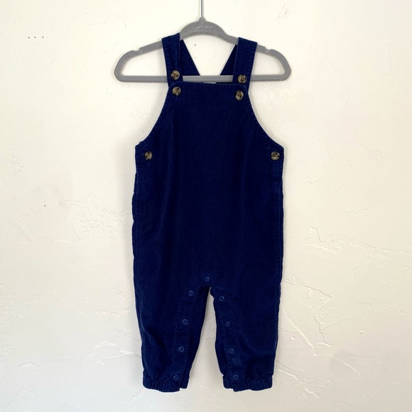 Carter's Other - Carter's 6-9m Navy Corduroy Kids Overalls Girls or Boys Neutral Nautical Snap
